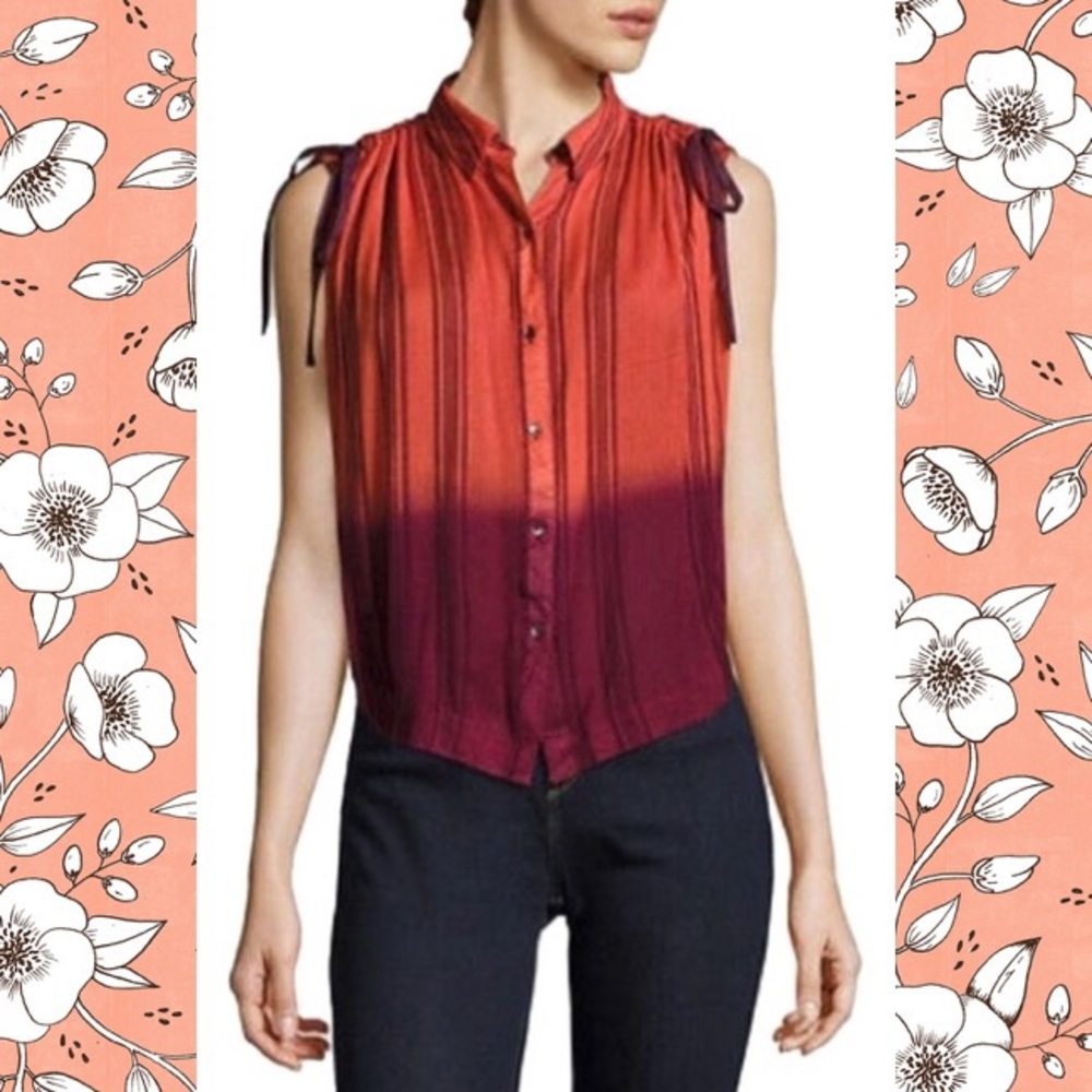 EUC Free People Baby Blues Button up top, Sz M